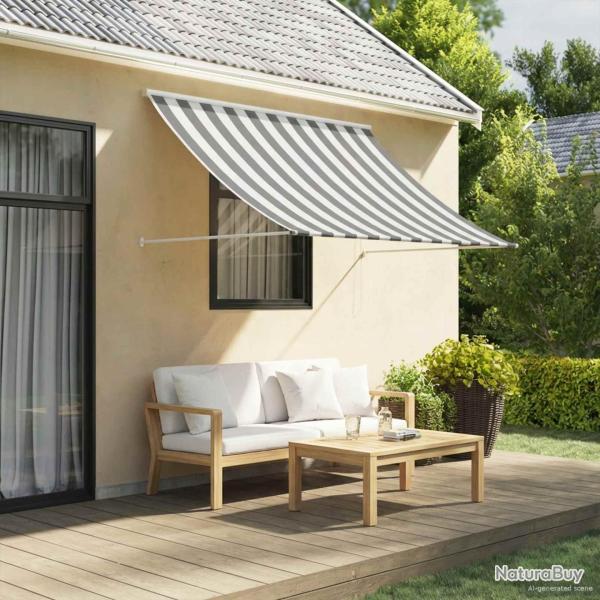 Auvent Anthracite et blanc 200 x 150 cm