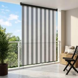 Store enrouleur Anthracite et blanc 80 x 250 cm