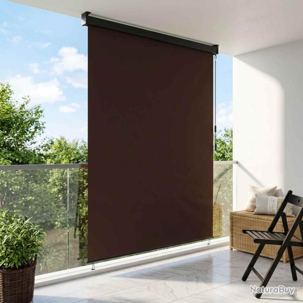 Store enrouleur Marron 120 x 250 cm Tissu et Aluminium