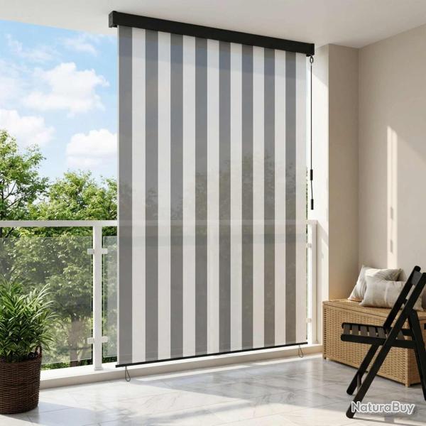 Store enrouleur Anthracite et blanc 120 x 250 cm
