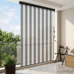 Store enrouleur Anthracite et blanc 140 x 250 cm