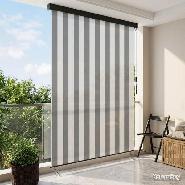 Store enrouleur Anthracite et blanc 140 x 250 cm