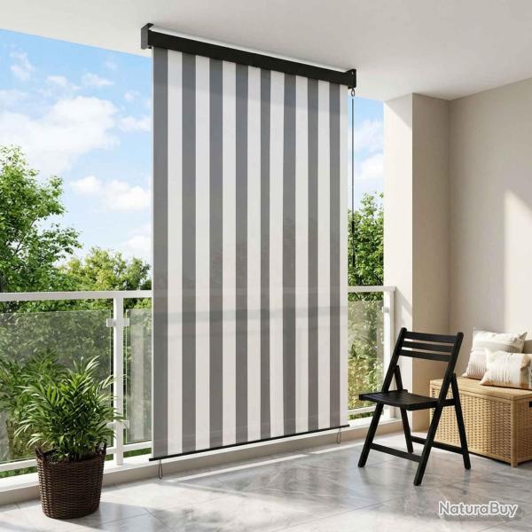 Store enrouleur Anthracite et blanc 160 x 250 cm