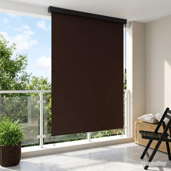 Store enrouleur Marron 180 x 250 cm Tissu et Aluminium