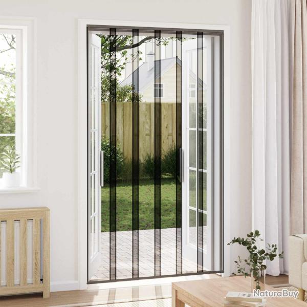 �cran de porte insectes avec rideau en maille Noir 130 x 240 cm
