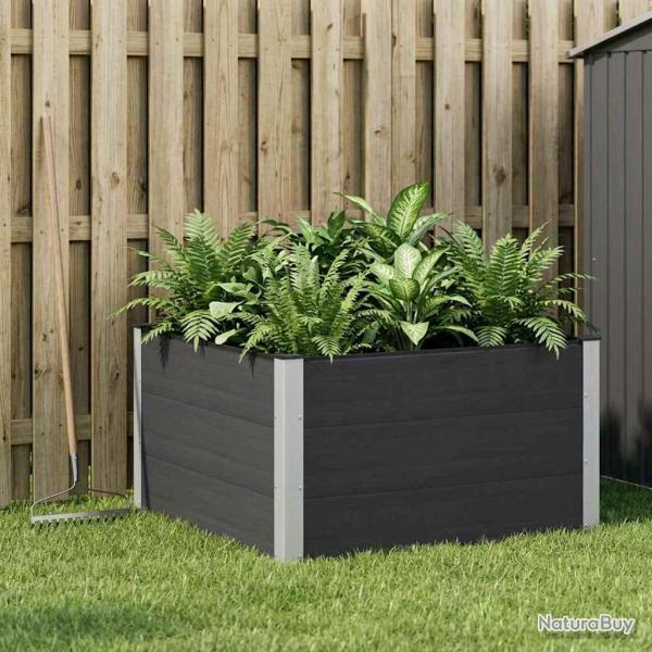 Jardini�re sur�lev�e Noir 100 x 100 x 54 cm