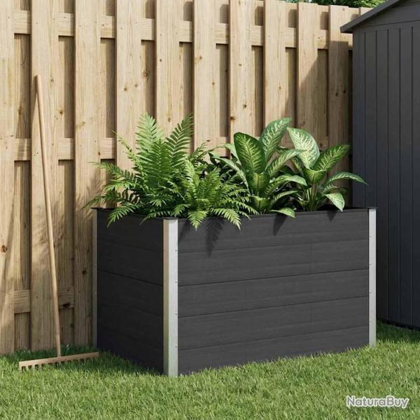 Jardini�re sur�lev�e Noir 150 x 100 x 91 cm