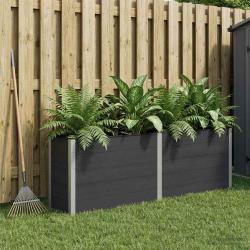Jardini&egrave;re sur&eacute;lev&eacute;e Noir 250 x 50 x 91 cm