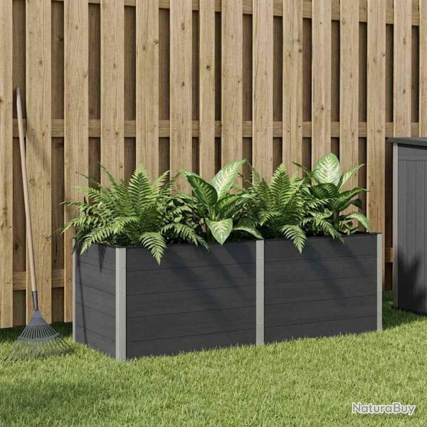 Jardini�re sur�lev�e Noir 250 x 100 x 91 cm
