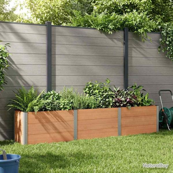 Jardini�re sur�lev�e Marron 300 x 50 x 54 cm
