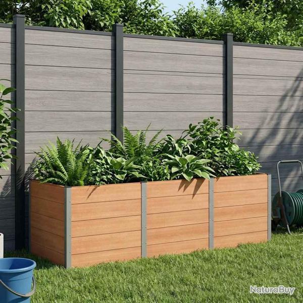 Jardini�re sur�lev�e Marron 300 x 100 x 91 cm