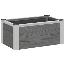 Jardini&egrave;re sur&eacute;lev&eacute;e Gris 50 x 30 x 22 cm WPC et Aluminium