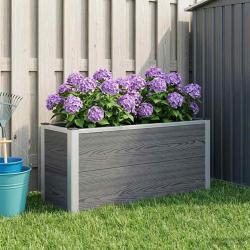 Jardini&egrave;re sur&eacute;lev&eacute;e Gris 100 x 30 x 42 cm WPC et Aluminium