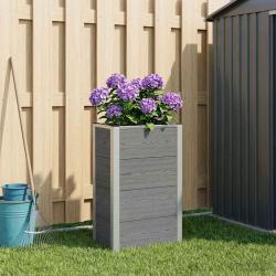 Jardini&egrave;re sur&eacute;lev&eacute;e Gris 50 x 30 x 82 cm WPC et Aluminium
