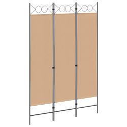 Paravent &agrave; 3 panneaux Beige 120 x 180 cm Tissu