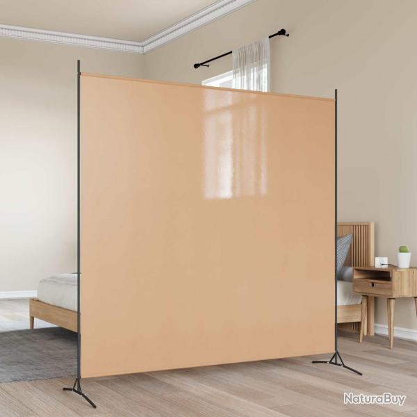 Diviseur de pi�ce � panneau unique Beige 175 x 180 cm Tissu