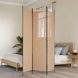 Paravent &agrave; 3 panneaux Beige 150 x 200 cm Tissu