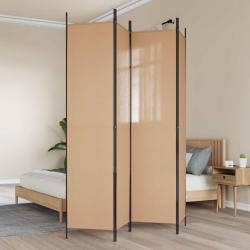 Paravent 4 panneaux Beige 200 x 220 cm Tissu