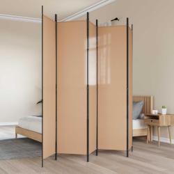 Paravent 5 panneaux Beige 250 x 220 cm Tissu