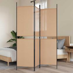 Paravent 3 panneaux Beige 150 x 180 cm Tissu