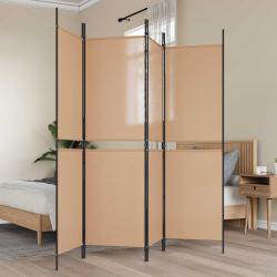 Paravent 4 Panneaux Beige 200 x 180 cm Tissu