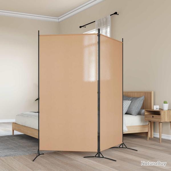 Paravent � 2 panneaux Beige 175 x 180 cm Tissu