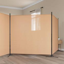 Paravent 4 panneaux Beige 698 x 180 cm Tissu