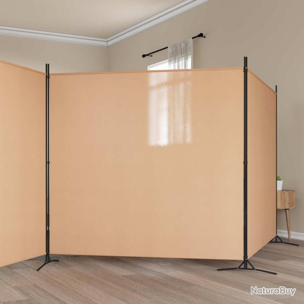 Paravent 4 panneaux Beige 698 x 180 cm Tissu