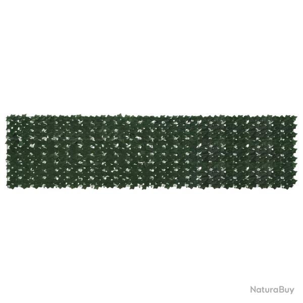 �cran de balcon avec feuilles Vert fonc� 300 x 75 cm