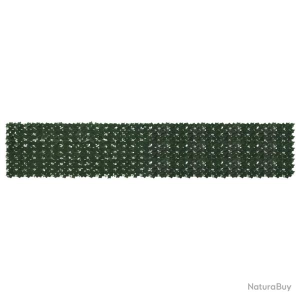 �cran de balcon avec feuilles Vert fonc� 400 x 75 cm