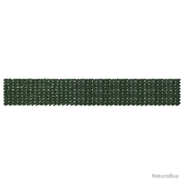 �cran de balcon avec feuilles Vert fonc� 500 x 75 cm