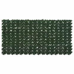 &Eacute;cran de balcon avec feuilles Vert fonc&eacute; 200 x 100 cm