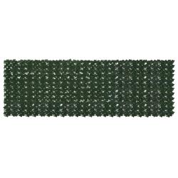 &Eacute;cran de balcon avec feuilles Vert fonc&eacute; 300 x 100 cm