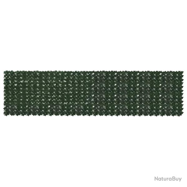 �cran de balcon avec feuilles Vert fonc� 400 x 100 cm