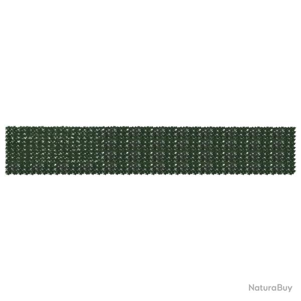 �cran de balcon avec feuilles Vert fonc� 600 x 100 cm