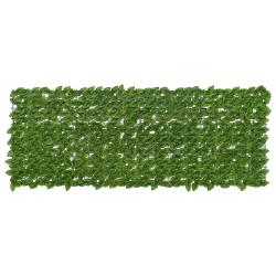 &Eacute;cran de balcon avec feuilles Vert et jaune 200 x 75 cm