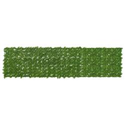 &Eacute;cran de balcon avec feuilles Vert et jaune 300 x 75 cm