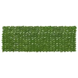 &Eacute;cran de balcon avec feuilles Vert et jaune 300 x 100 cm