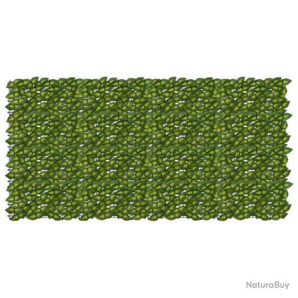 �cran de balcon avec feuilles Vert et jaune 200 x 100 cm