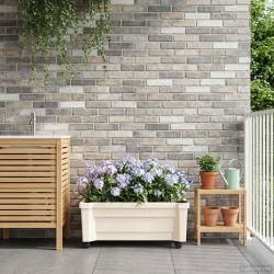 Pot Calypso avec roues Blanc 79 x 35 x 33 cm PP