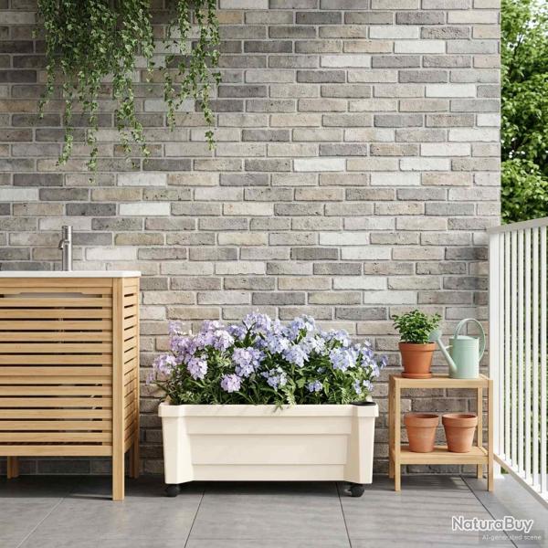 Pot Calypso avec roues Blanc 79 x 35 x 33 cm PP