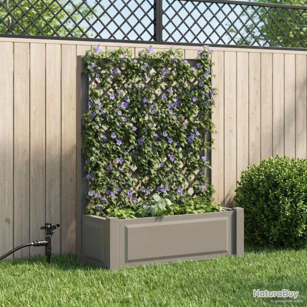 Grand bac avec treille Gris 99,5 x 43 x 133,5 cm PP