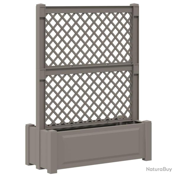 Grand pot avec trellis Gris 99,5 x 43 x 133,5 PP