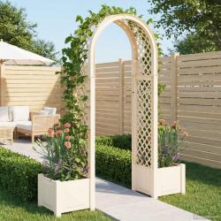 Arc &agrave; Roses avec Jardini&egrave;re Blanc 168,5 x 43 x 207 cm PP
