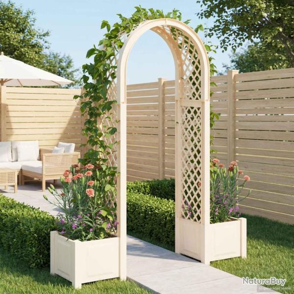 Arc � Roses avec Jardini�re Blanc 168,5 x 43 x 207 cm PP