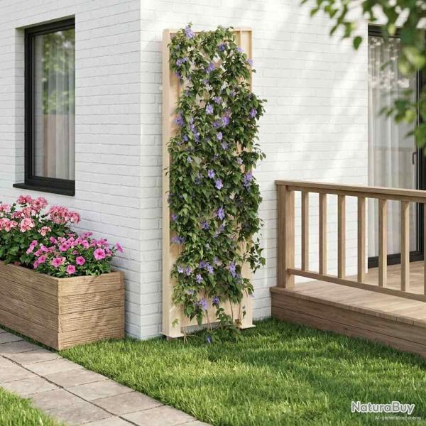 Trellis avec pique Blanc 43 x 6 x 165 cm PP