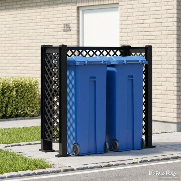 Treillis pour poubelles Anthracite 123 x 47 x 114 cm PP