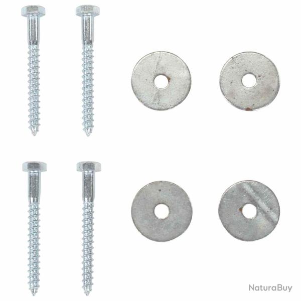 Ancre de terre 4 pcs Argent� �10 x 60 cm M�tal galvanis�