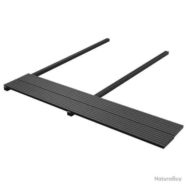 Planche de terrasse 6 pcs Noir WPC