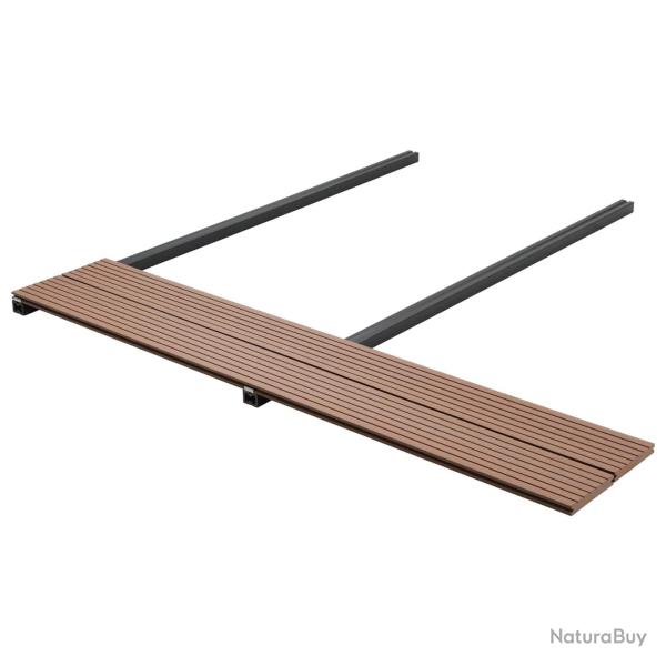 Planche de terrasse 4 pcs Marron Clair WPC
